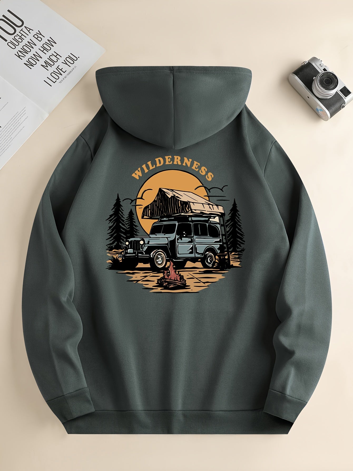 Męska Bluza z Kapturem "Wilderness" z Motywem Off Road