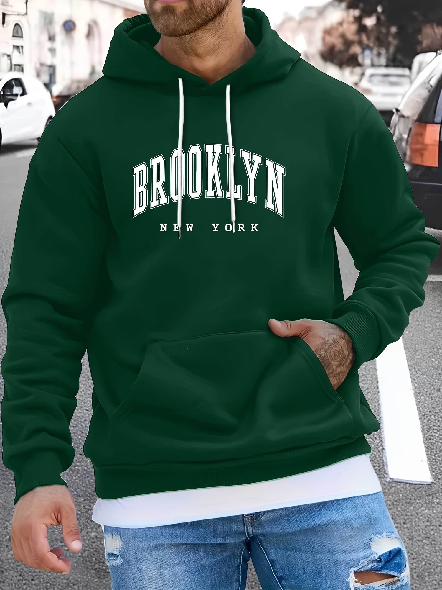 Męska Bluza z Kapturem "Brooklyn New York"