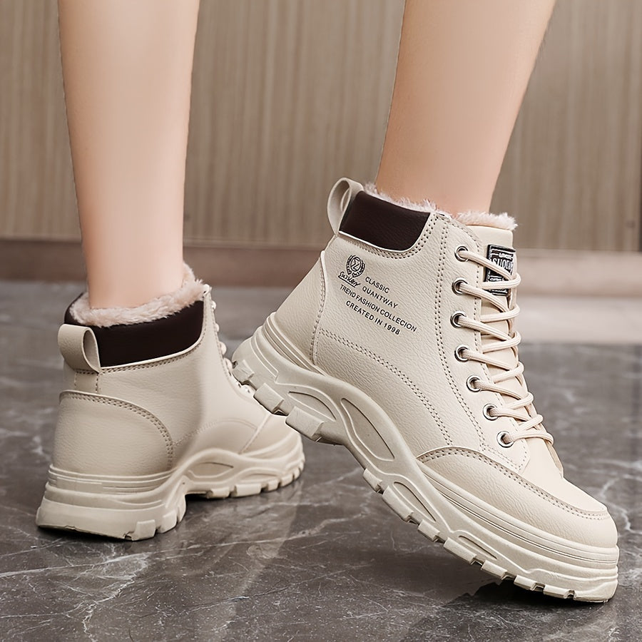 Damskie ocieplane trapery na solidnej podeszwie