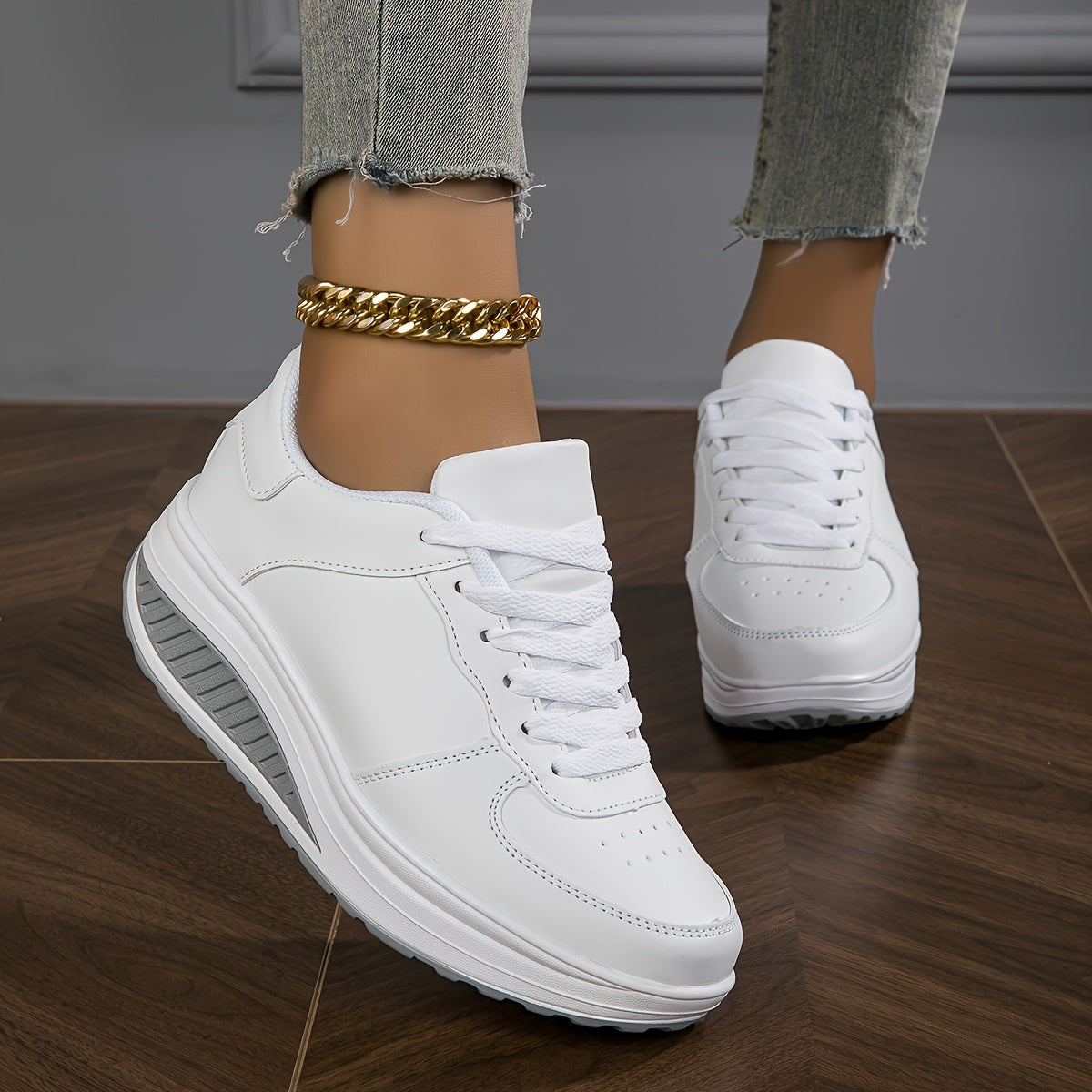 Damskie sneakersy ortopedyczne na platformie z podwyższoną podeszwą