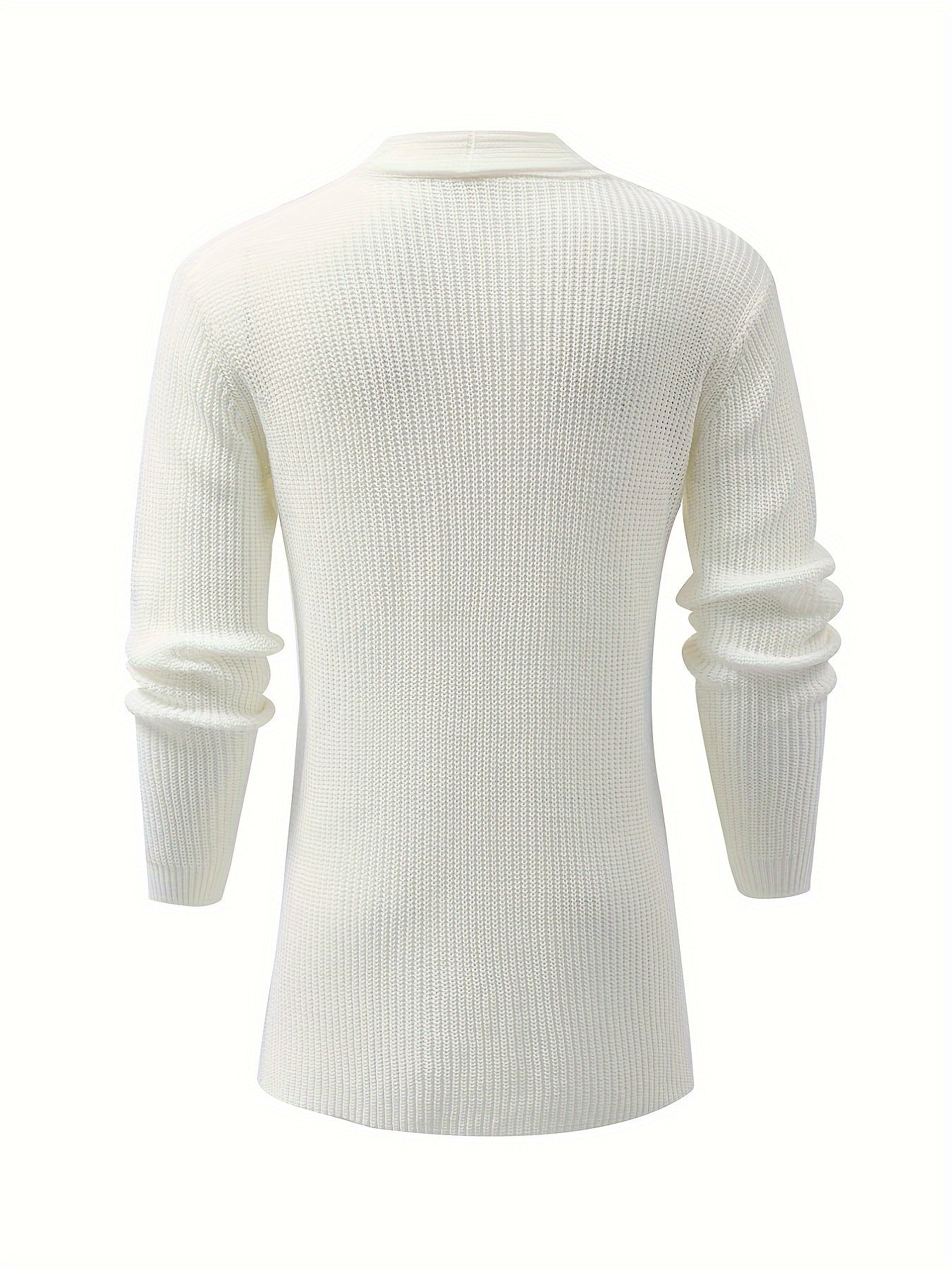 Męski długi dzianinowy kardigan