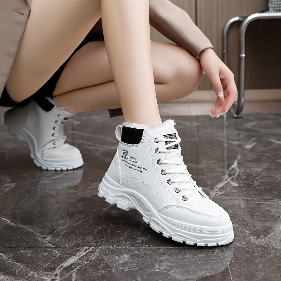 Damskie ocieplane trapery na solidnej podeszwie