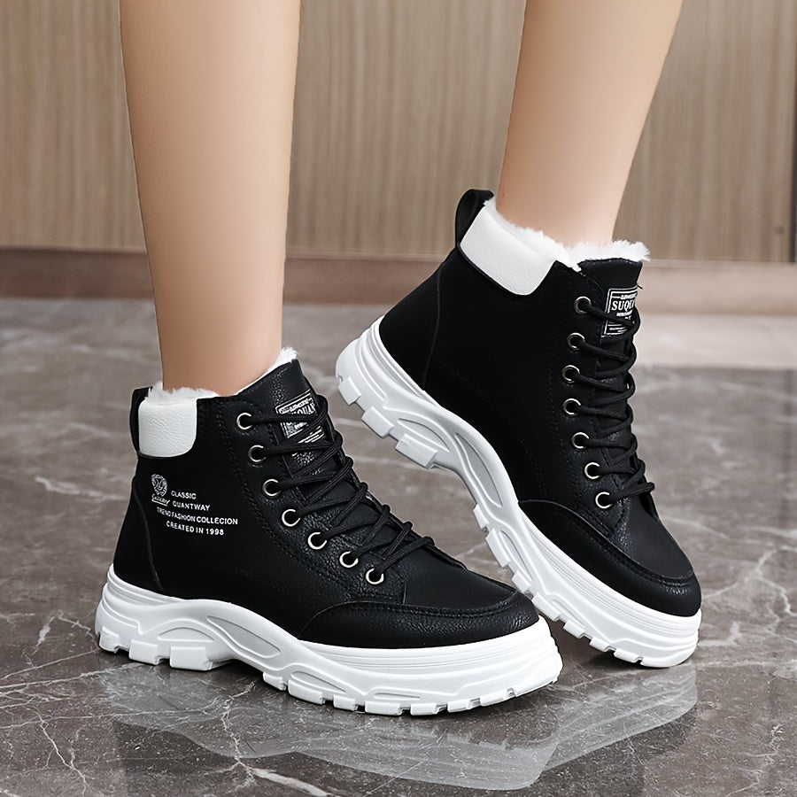 Damskie ocieplane trapery na solidnej podeszwie