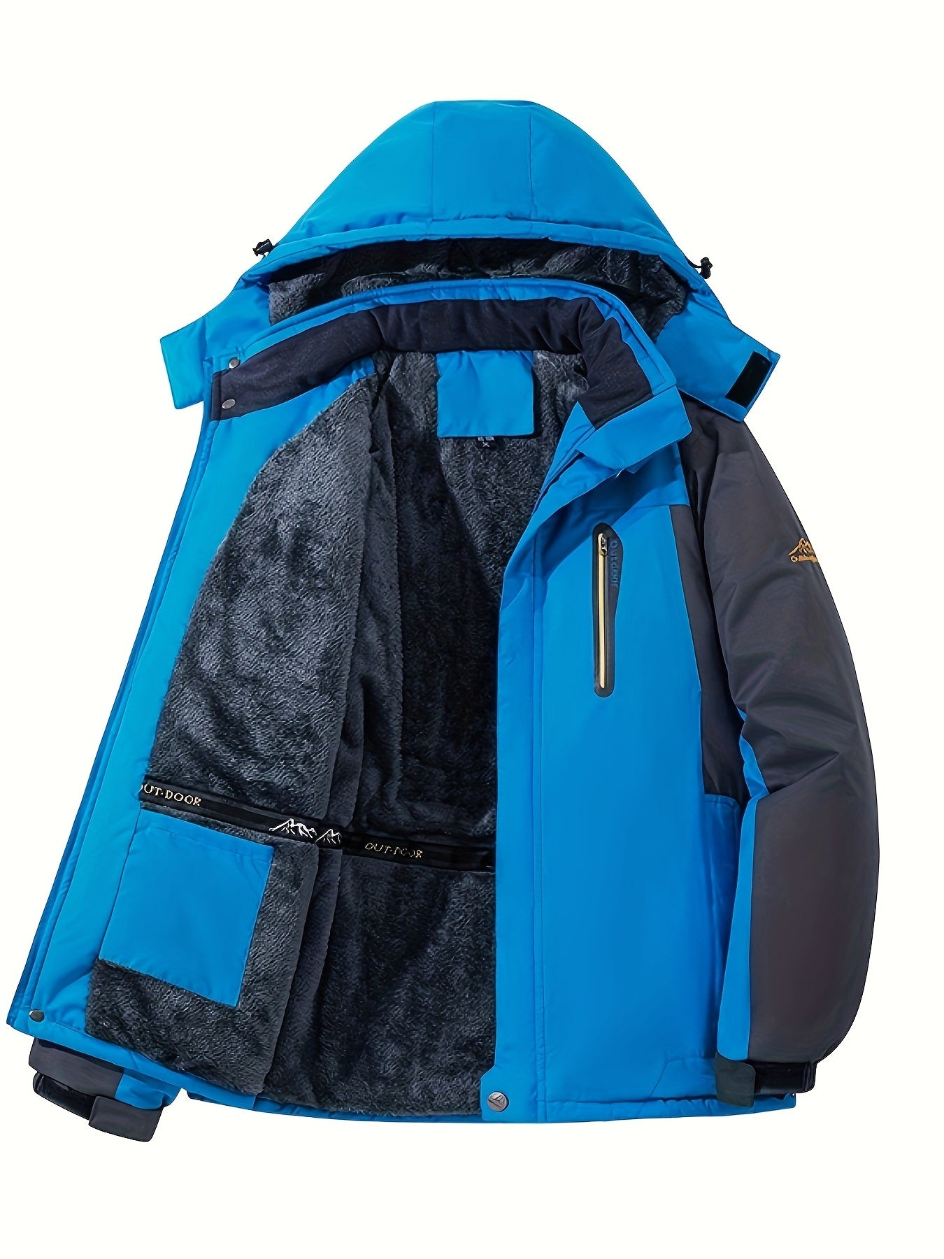 Męska ocieplana kurtka zimowa outdoor z kapturem