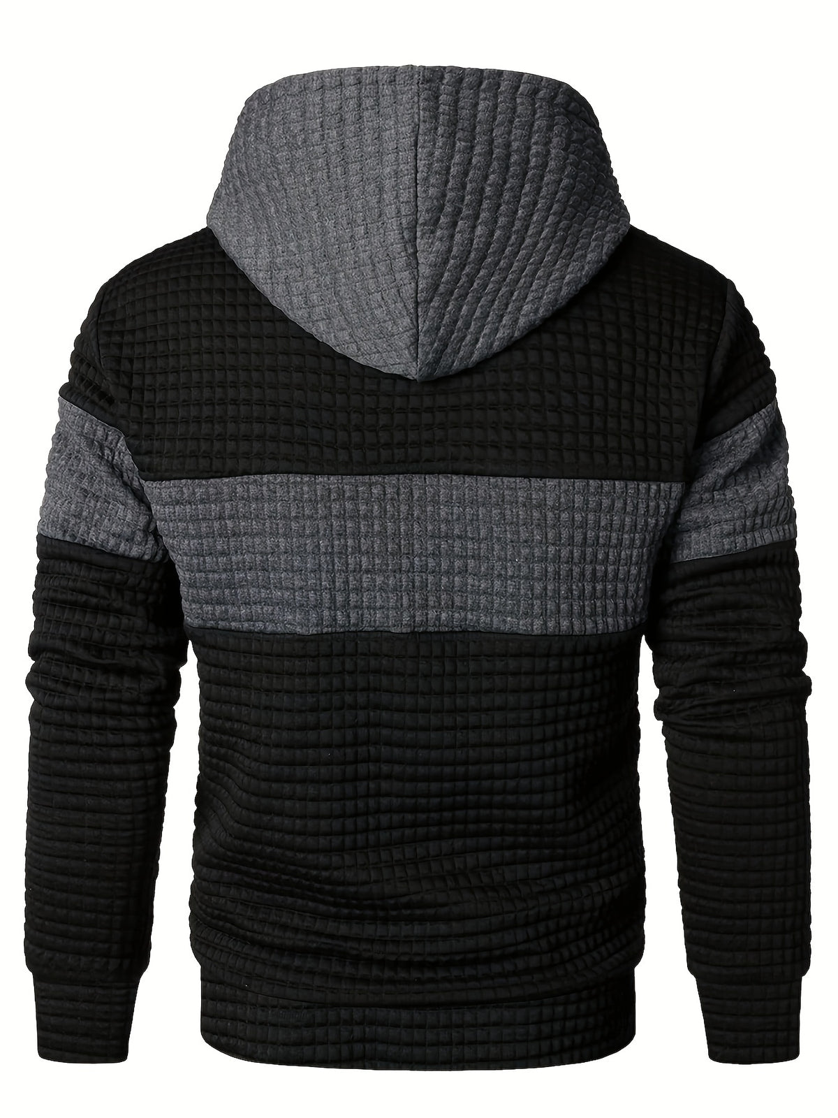 Męska bluza z kapturem o fakturowanej powierzchni