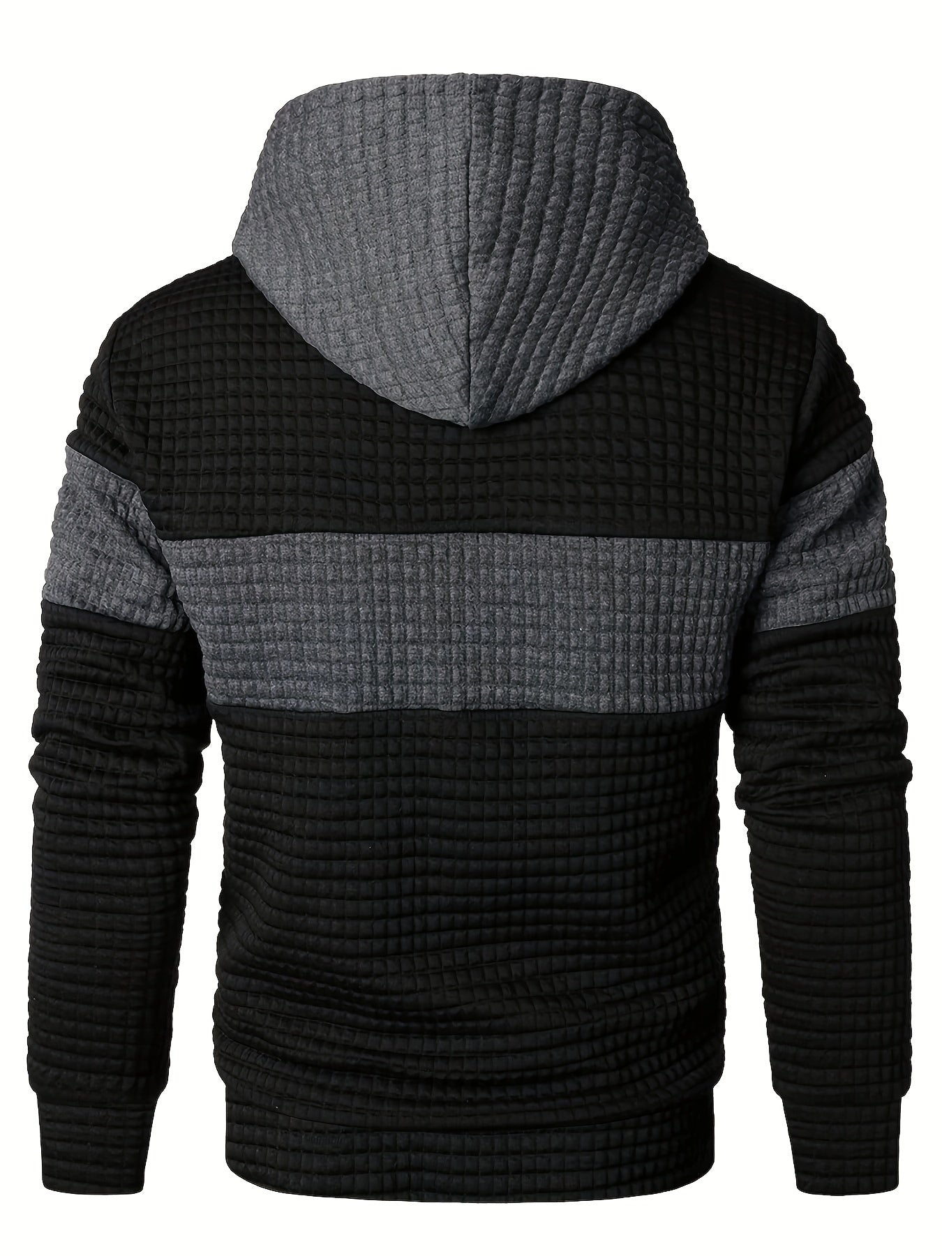 Męska bluza z kapturem o fakturowanej powierzchni