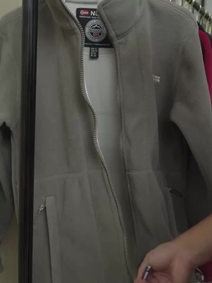 Męska kurtka polarowa z zamkiem i stójką