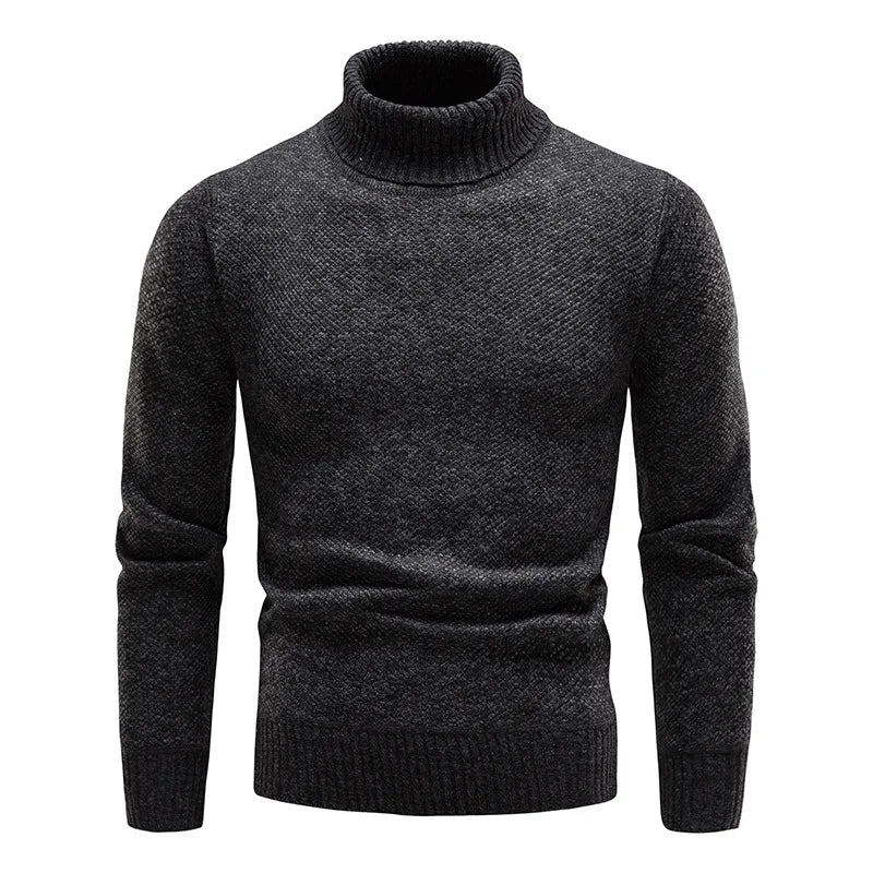 Ciepły Sweter Męski z Golfem