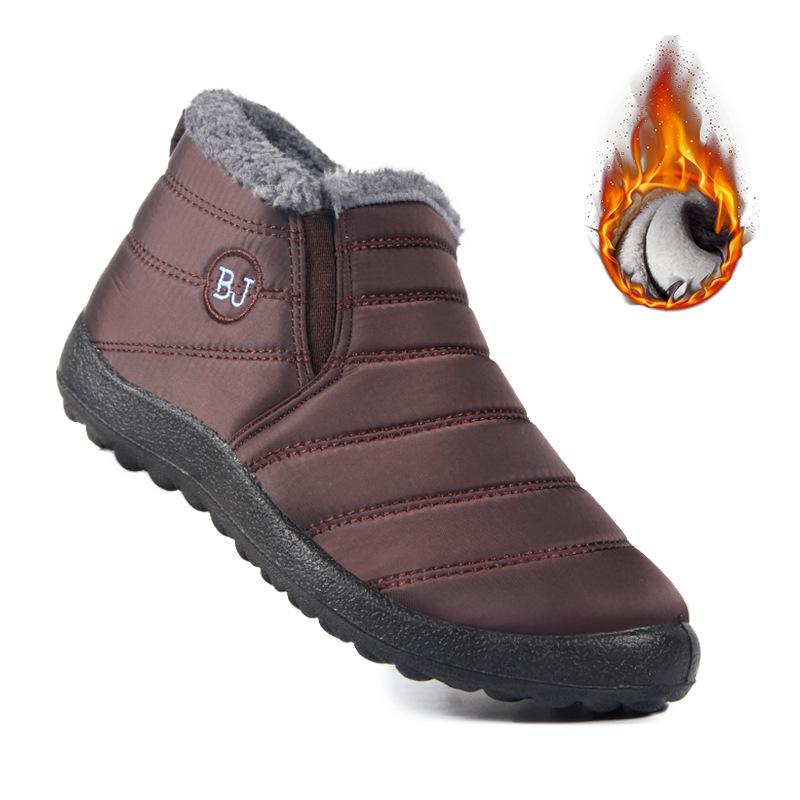 Damskie ocieplane wodoodporne buty zimowe wsuwane