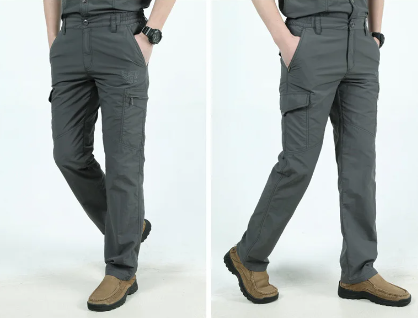 Spodnie Cargo Bojówki Outdoor w Stylu Militarnym