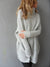 Damski oversize sweter z golfem – dzianinowy, długi, casualowy