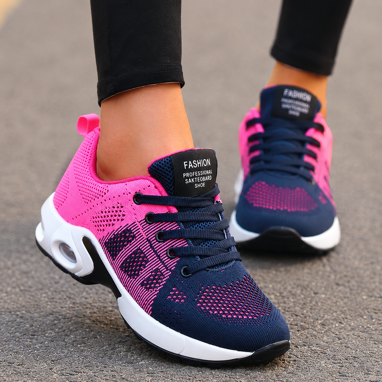 Damskie ortopedyczne buty sportowe z siateczkową cholewką