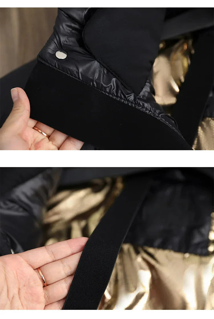 Długa damska kurtka puchowa z kapturem – ciepła zimowa parka