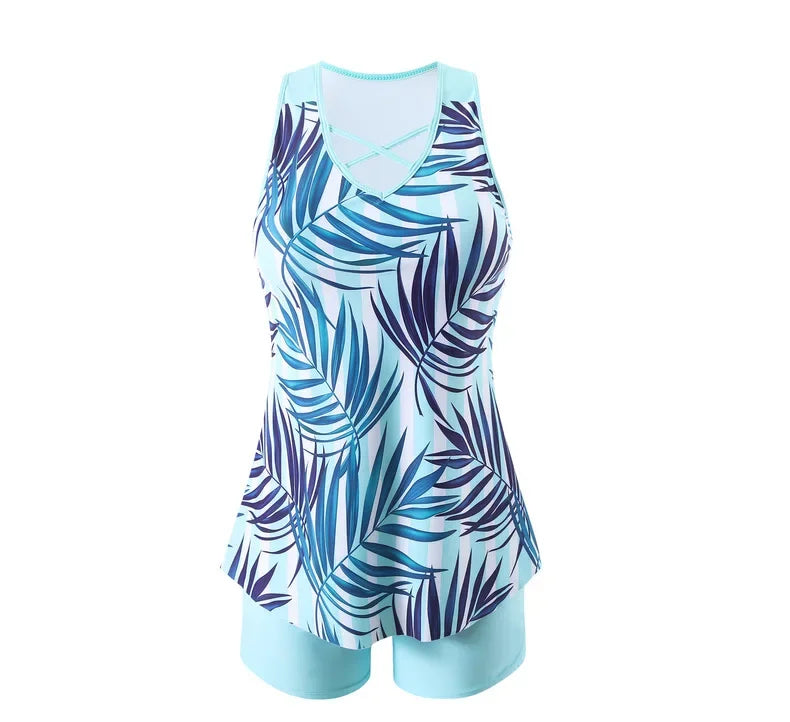 Dwuczęściowy kostium kąpielowy z topem i szortami