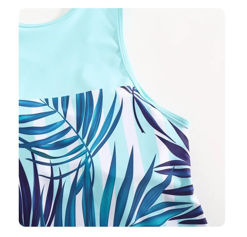 Dwuczęściowy kostium kąpielowy z topem i szortami