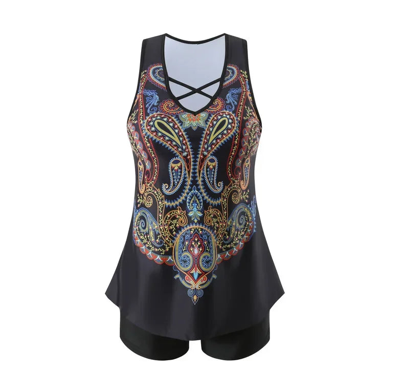 Dwuczęściowy kostium kąpielowy z topem i szortami