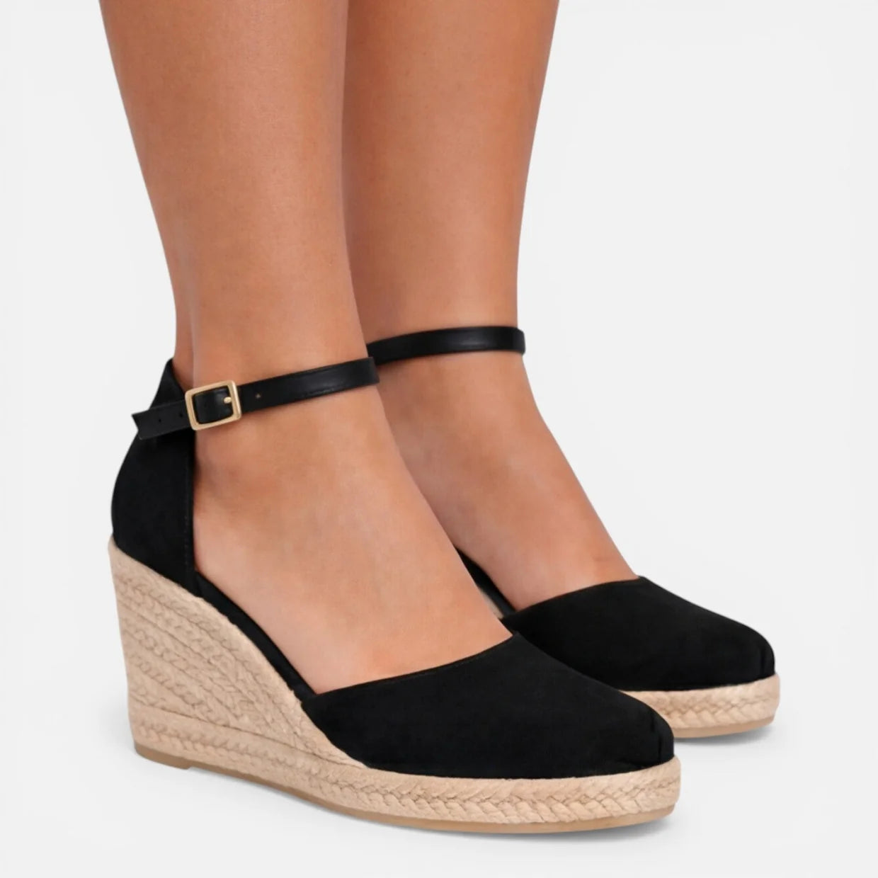 Damskie Espadryle na Koturnie z Zapięciem przy Kostce – Wygodne Buty Letnie
