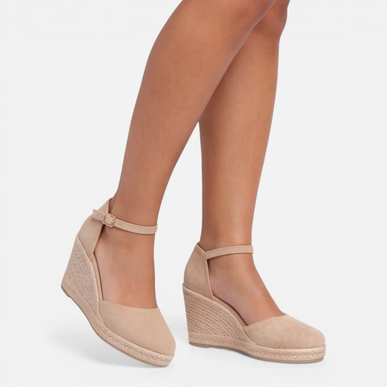 Damskie Espadryle na Koturnie z Zapięciem przy Kostce – Wygodne Buty Letnie
