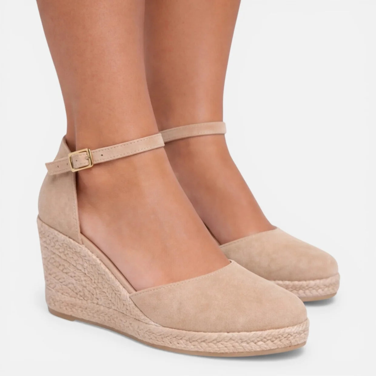 Damskie Espadryle na Koturnie z Zapięciem przy Kostce – Wygodne Buty Letnie