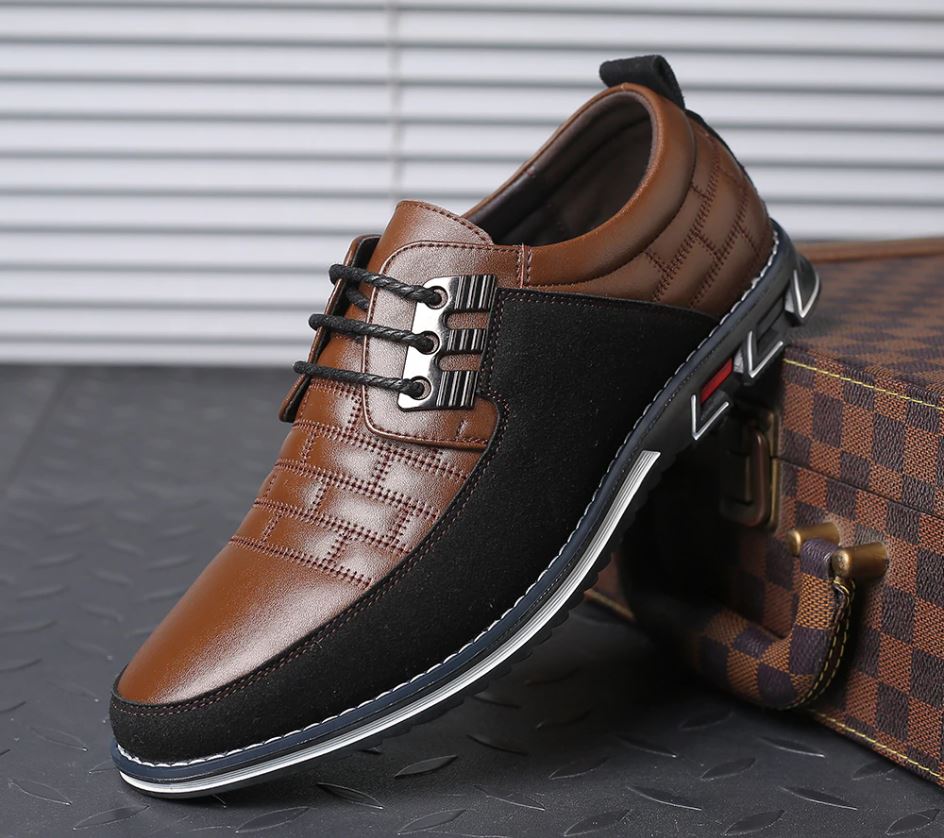 Skórzane eleganckie męskie buty