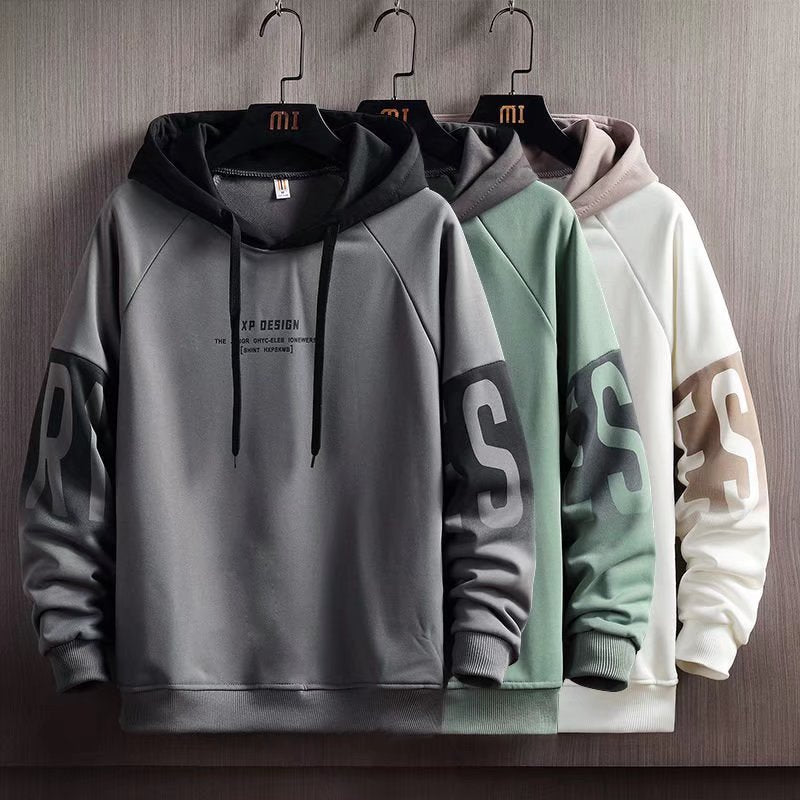 Męska Bluza z Kapturem w Stylu Sportowym
