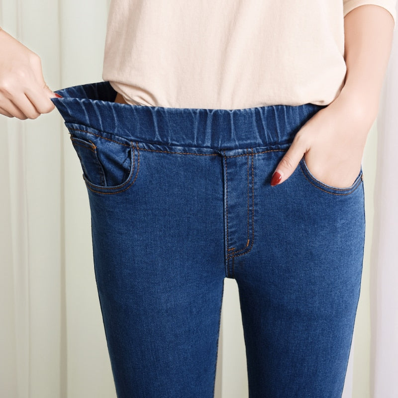 Elastyczne damskie jeansy slim fit