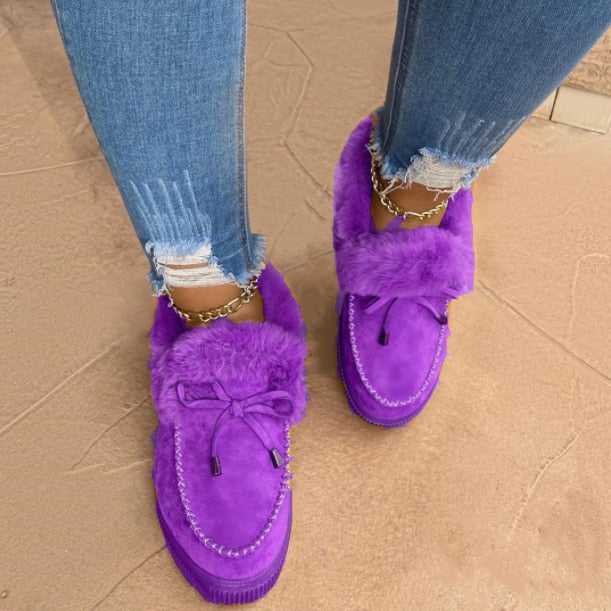 Damskie buty zimowe z futerkiem