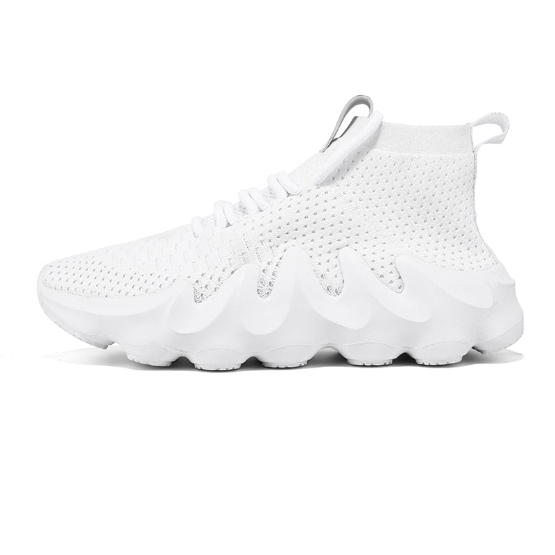 Sneakersy męskie z siateczki z dużą podeszwą