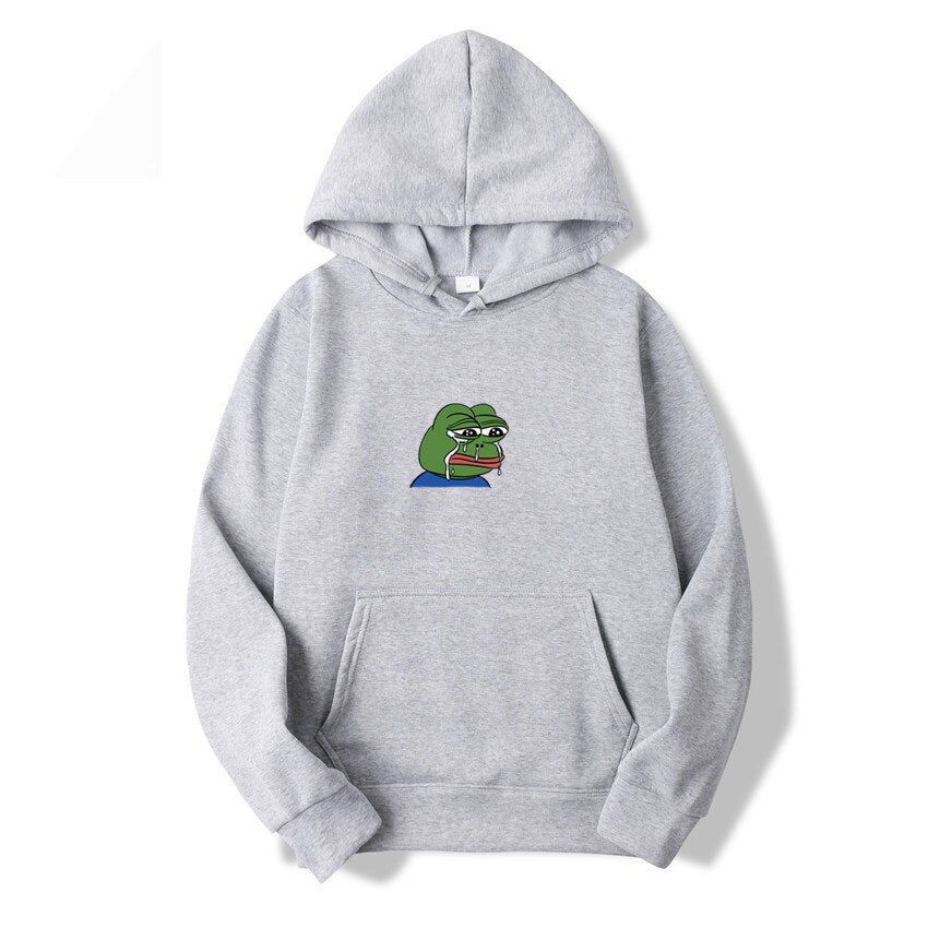 Bluza męska z kapturem żaba pepe