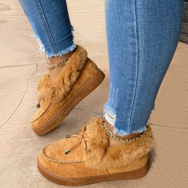 Damskie buty zimowe z futerkiem