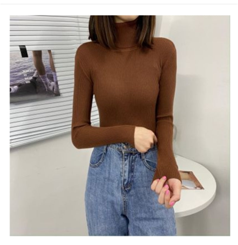 Damski Sweterek Golf Femme