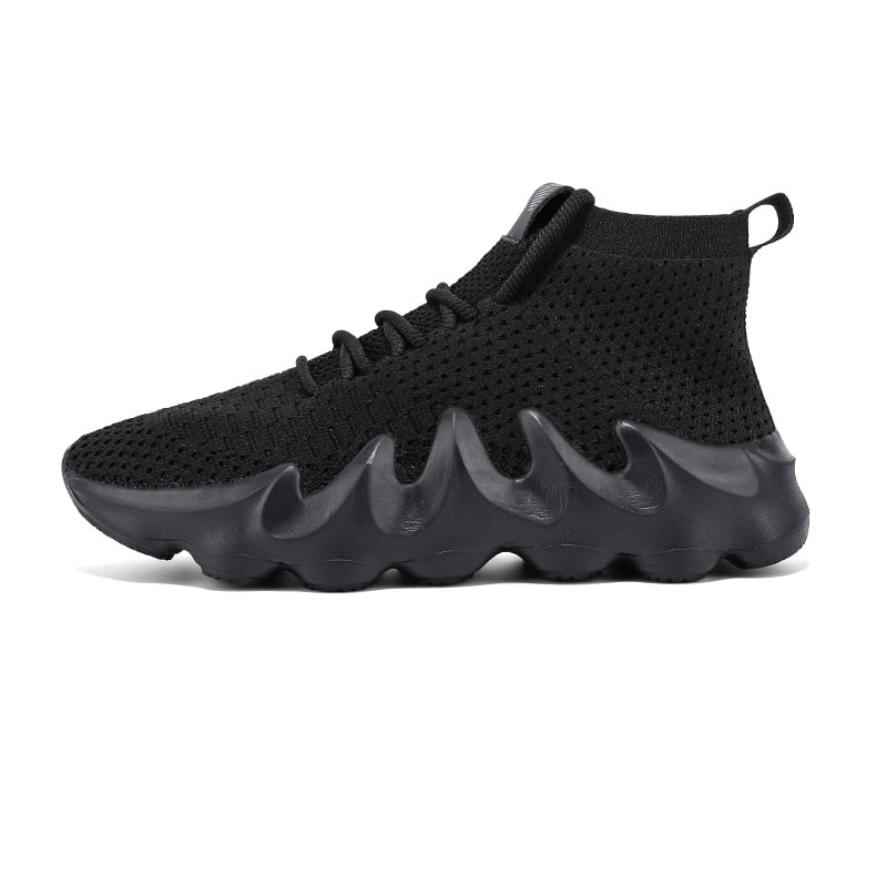 Sneakersy męskie z siateczki z dużą podeszwą