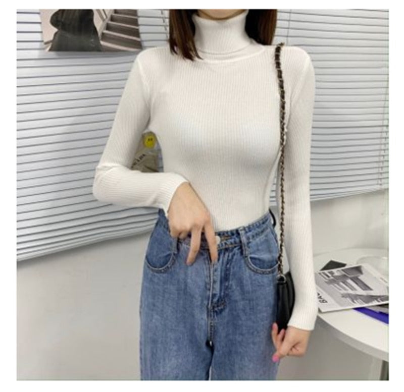 Damski Sweterek Golf Femme