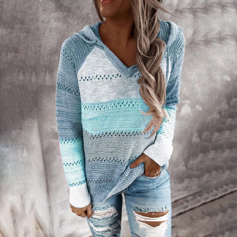 Damski Sweter z Kapturem w Stylu Boho