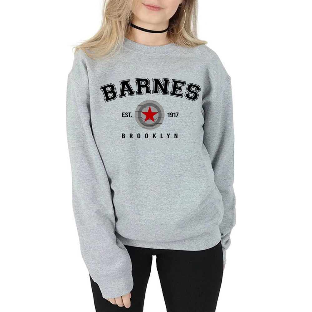 Damska Bluza Oversize z Nadrukiem "Barnes Brooklyn"