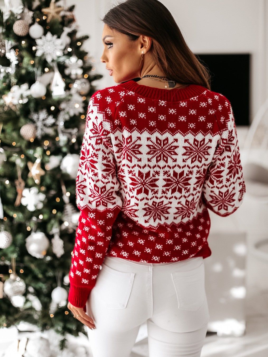 Zimowy Sweter Damski SnowFlake