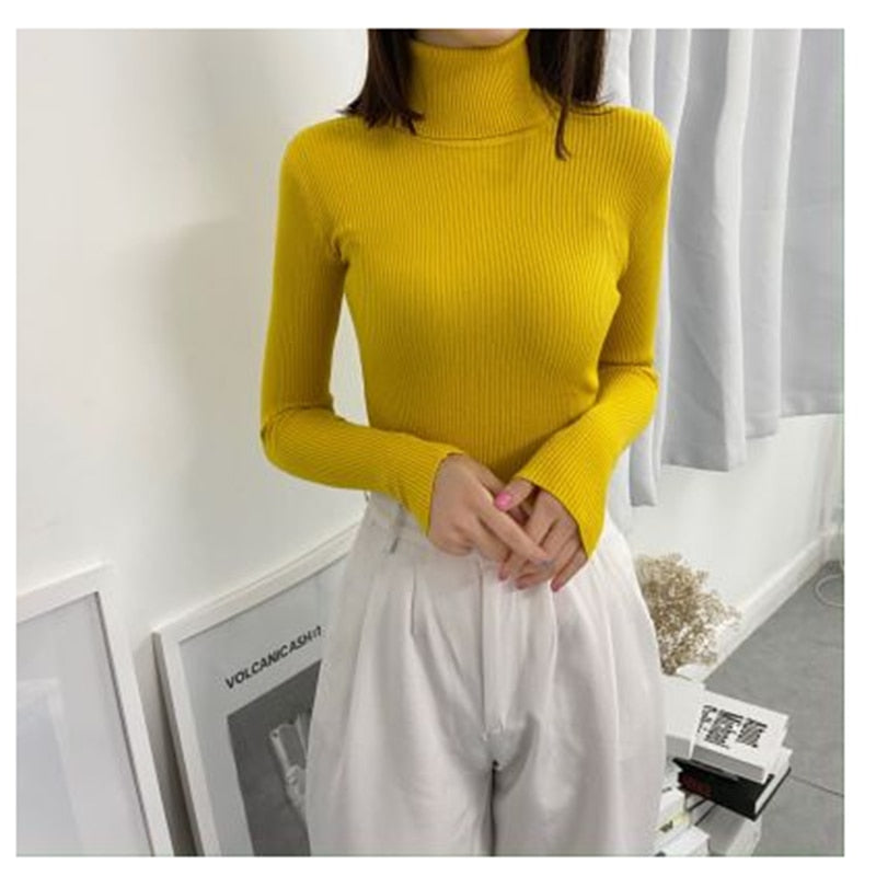 Damski Sweterek Golf Femme