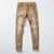 Męskie jeansy z przetarciami skinny stretch