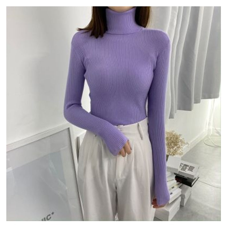 Damski Sweterek Golf Femme