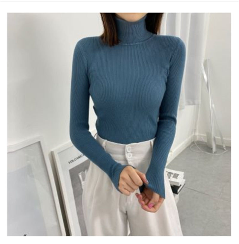 Damski Sweterek Golf Femme