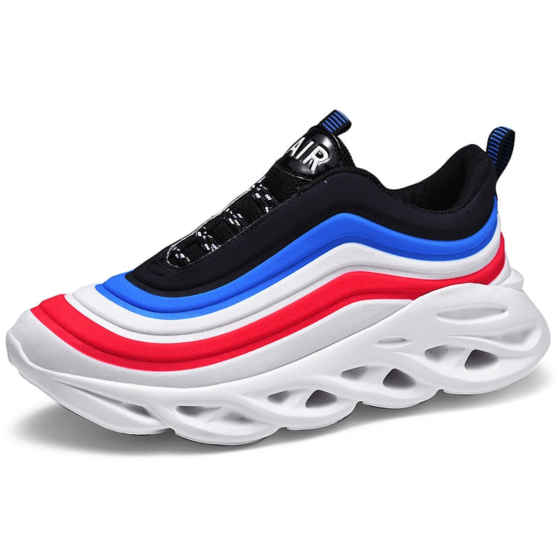 Futurystyczne Sneakersy z Piankową Wysoką Podeszwą