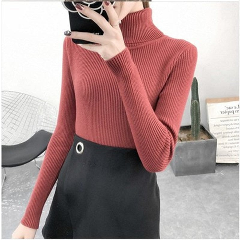 Damski Sweterek Golf Femme