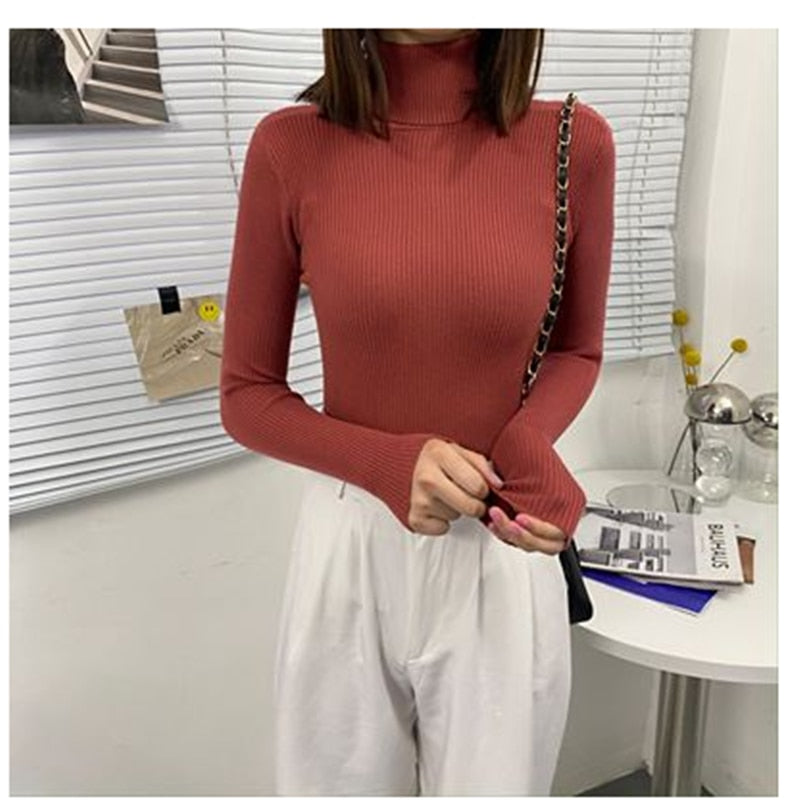 Damski Sweterek Golf Femme