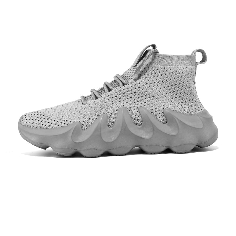 Sneakersy męskie z siateczki z dużą podeszwą