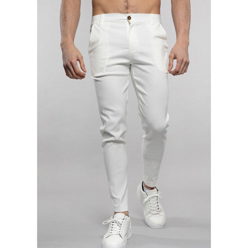 Męskie Spodnie Wizytowe Slim Fit
