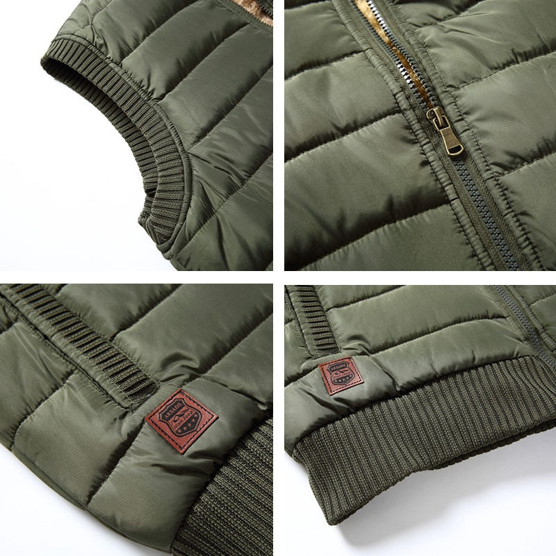 Ocieplana kamizelka męska bezrękawnik z futrzaną podszewką