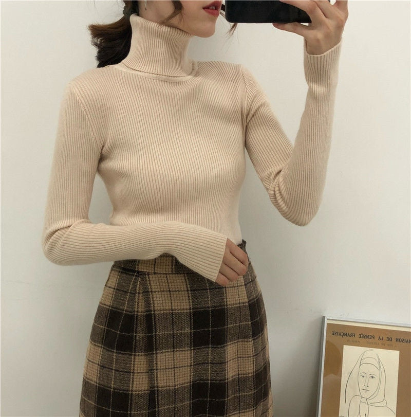Damski Sweterek Golf Femme