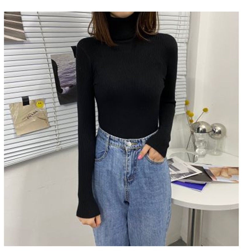 Damski Sweterek Golf Femme