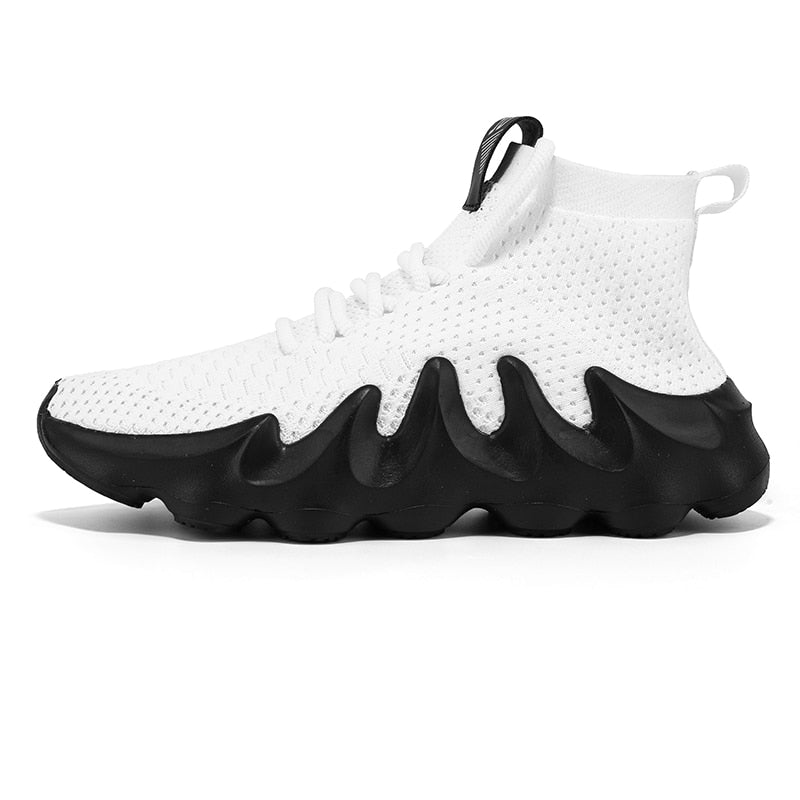 Sneakersy męskie z siateczki z dużą podeszwą
