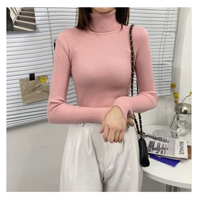Damski Sweterek Golf Femme
